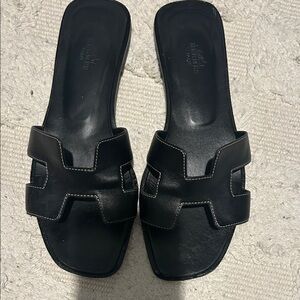 Black Slide Sandals